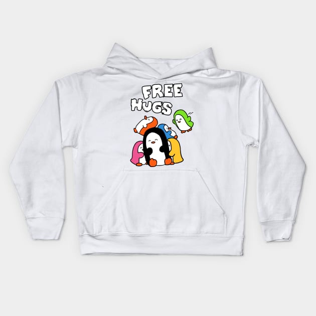 Humphrey & Friends - Free Hugs Kids Hoodie by Shellz-art